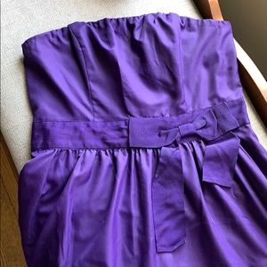 The Limited, purple strapless dress